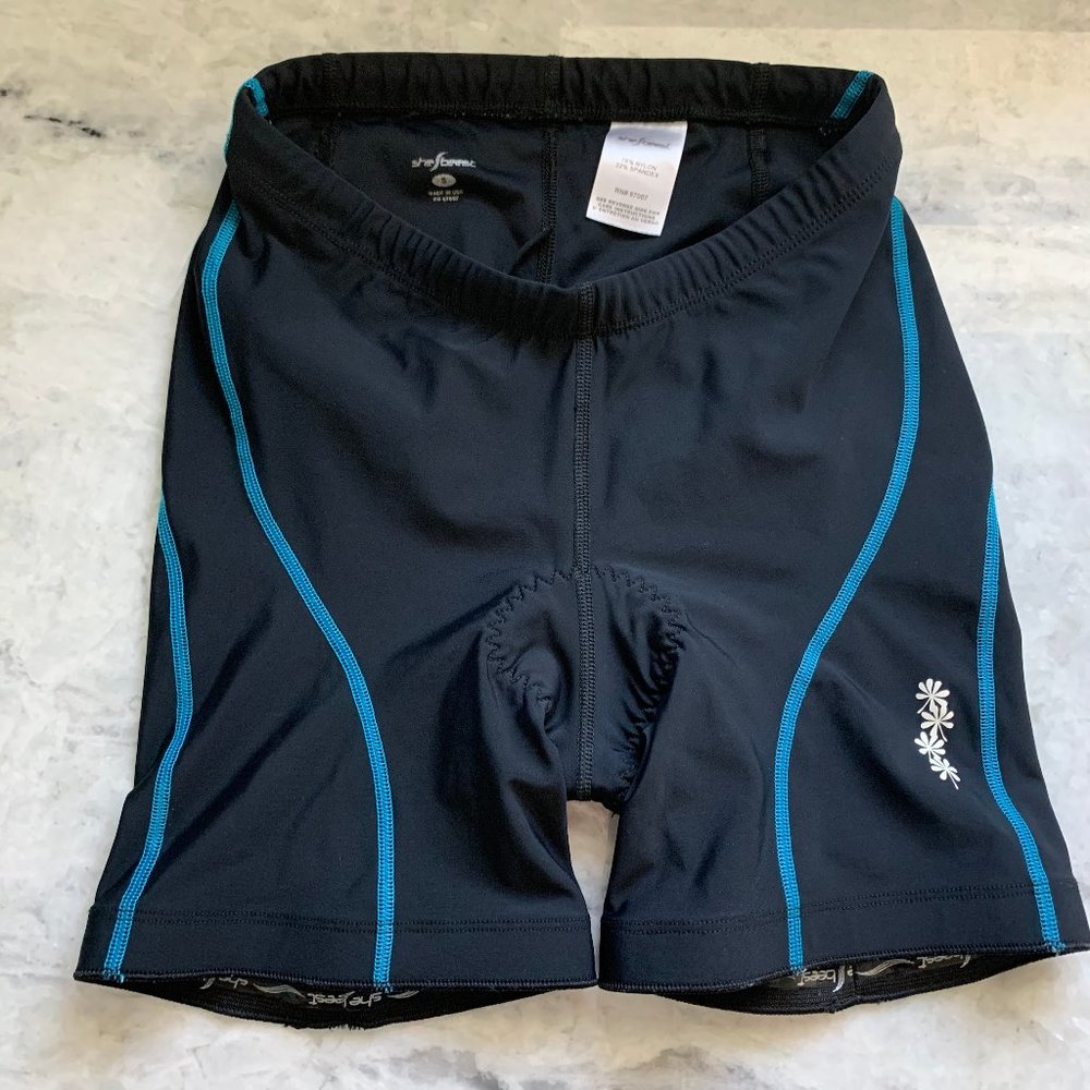 Shebeest Women's Cycling Black Padded Daisy Shorts